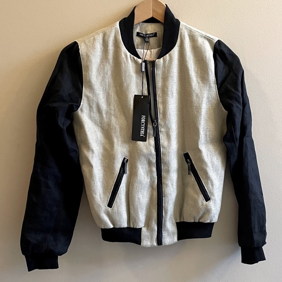 For Cynthia Jackets & Blazers - NWT 🏷 For Cynthia linen/cotton bomber jacket